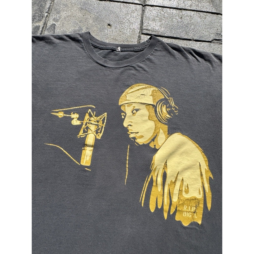 Vintage 90s Big L Memorial RIP Rap Tee Style T-Shirt Size XL
